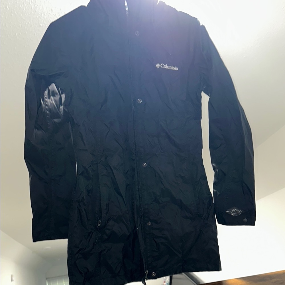 Columbia Black Ski Jacket Water-Resistant Long Length